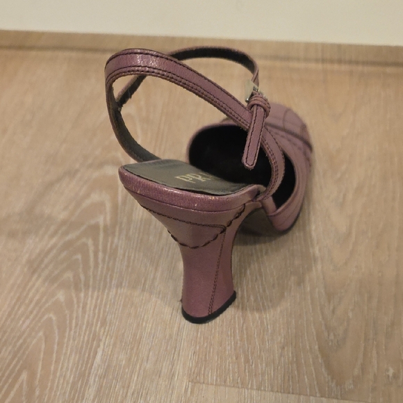 Prada Capretto Fume Petalo Decorative Stitch Mary Jane Pump Chunky Flair Heel - Picture 8 of 12